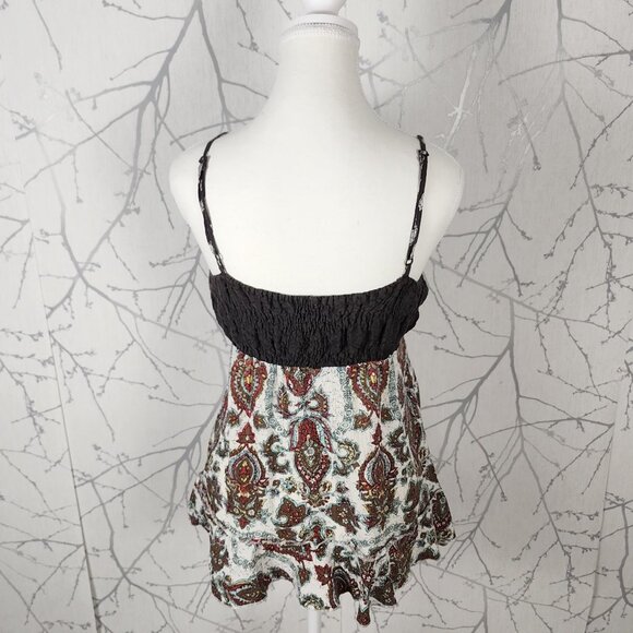 Billabong Artsy Paisley Print Strappy Babydoll Y2K Tank - Picture 4 of 5